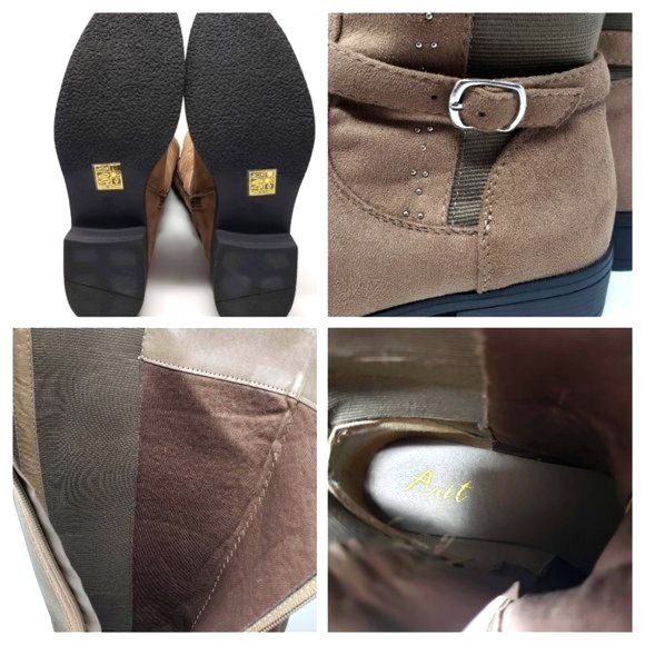 Aiit Light Brown Suede-Like Boots - Picture 8 of 11